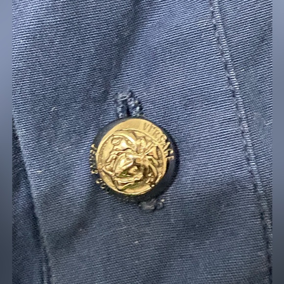 Vintage Versace Jeans Couture Blue Dress Shirt with Arm Pocket - Picture 4 of 5